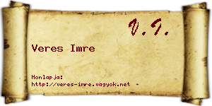 Veres Imre névjegykártya