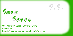 imre veres business card